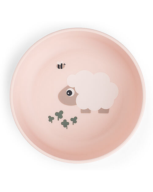 Done By Deer Scodella con Base Antiscivolo - Tiny Farm - Cipria - 375ml Piatti e Scodelle