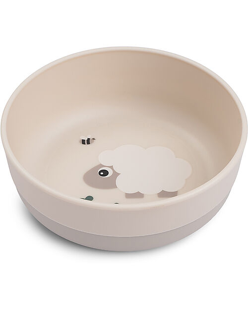 Done By Deer Scodella con Base Antiscivolo - Tiny Farm - Sabbia - 375ml Piatti e Scodelle