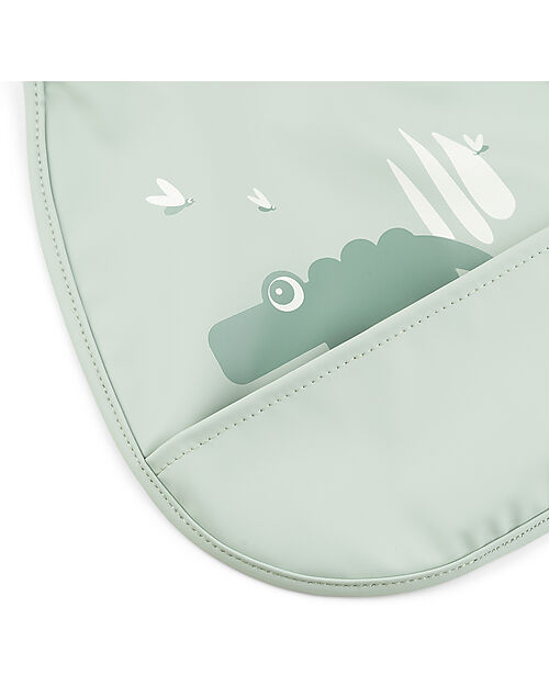 Done By Deer Set 2 Bavaglini Impermeabili - Croco - Verde - con Tasca Bavagli Impermeabili con Tasca