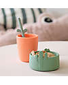 Done By Deer Set 2 Ciotole in Silicone Alimentare- Lalee - Sabbia/Verde Piatti e Scodelle