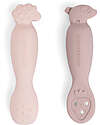 Done By Deer Set 2 Cucchiai da Apprendimento in Silicone - Tiny Farm - Cipria Posate