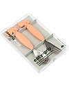 Done By Deer Set 2 Posate Anti-Scivolo - Forchetta e Cucchiaio - Coral - Silicone Alimentare e Acciaio inossidabile Posate