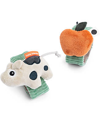 Done By Deer Set 2 Sonagli da Polso - Verde - Tiny Farm - 0+ Giochi Sensoriali_