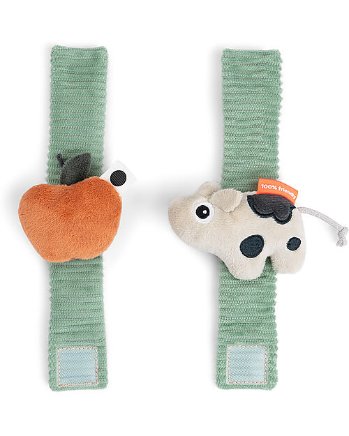 Done By Deer Set 2 Sonagli da Polso - Verde - Tiny Farm - 0+ Giochi Sensoriali_