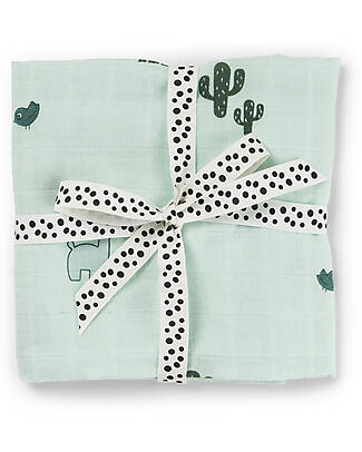 Done By Deer Set 2 Telini Antirigurgito - Lalee - Blu - 65x65 cm - 100% cotone Bavagli Classici