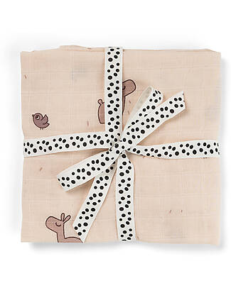 Done By Deer Set 2 Telini Antirigurgito - Lalee - Cipria - 65x65 cm - 100% cotone Bavagli Classici