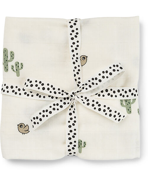 Done By Deer Set 2 Telini Antirigurgito - Lalee - Sabbia - 65x65 cm - 100% cotone Bavagli Classici