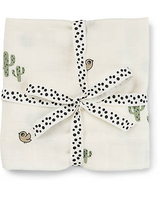 Done By Deer Set 2 Telini Antirigurgito - Lalee - Sabbia - 65x65 cm - 100% cotone Bavagli Classici