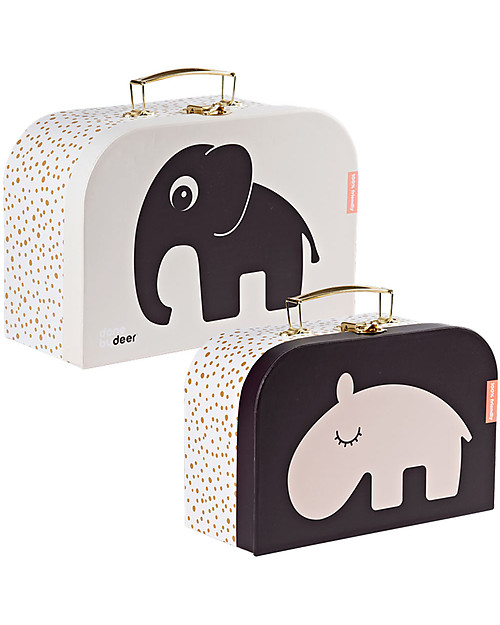 Done By Deer Set 2 Valigette, Rosa Cipria Borse da Viaggio