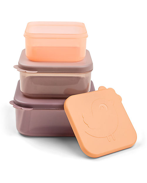 Done By Deer Set 3 Contenitori per Merenda - Deer Friends - Cipria Porta Merenda