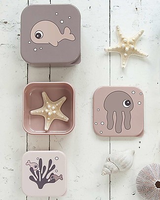 Done By Deer Set 3 Contenitori Portamerenda Sea Friends - Cipria Contenitori Termici