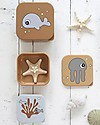 Done By Deer Set 3 Contenitori Portamerenda Sea Friends - Mostarda/Grigio Porta Merenda