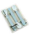 Done By Deer Set 3 Cucchiaini Foodie - Anti-Slip per Neonati - Blu - 100% PP Alimentare Posate