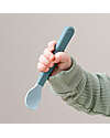 Done By Deer Set 3 Cucchiaini Foodie - Anti-Slip per Neonati - Blu - 100% PP Alimentare Posate