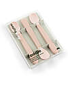Done By Deer Set 3 Cucchiaini Foodie - Anti-Slip per Neonati - Cipria - 100% PP Alimentare Posate
