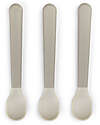 Done By Deer Set 3 Cucchiaini Foodie - Anti-Slip per Neonati - Sabbia - 100% PP Alimentare Posate