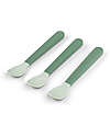 Done By Deer Set 3 Cucchiaini Foodie - Anti-Slip per Neonati - Verde - 100% PP Alimentare Posate