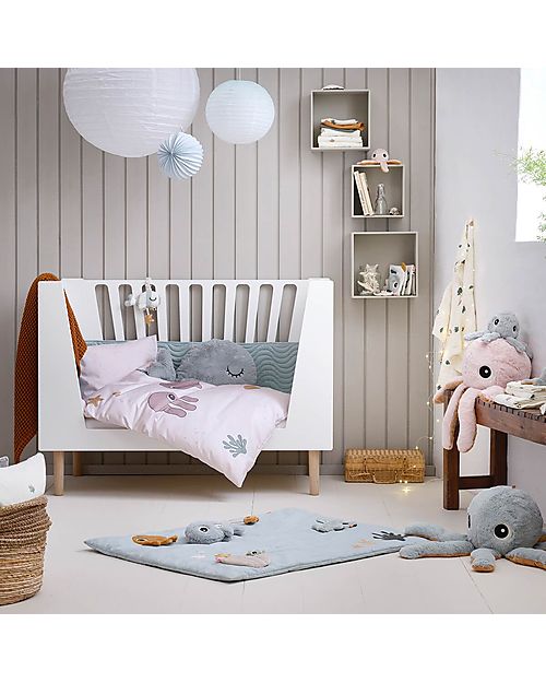 Done By Deer Set Copripiumino e Federa Jelly & Wally Powder - 140x100 cm - 100% Cotone Set Copripiumino