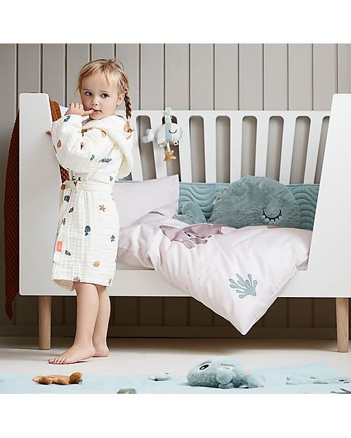 Done By Deer Set Copripiumino e Federa Jelly & Wally Powder - 140x100 cm - 100% Cotone Set Copripiumino