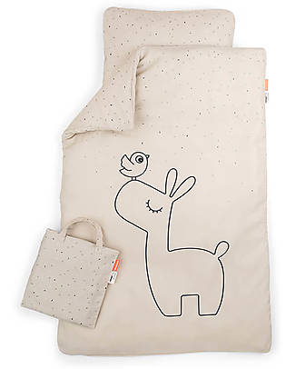 Done By Deer Set Copripiumino e Federa Lalee Sand - 140x100 cm - 100% Cotone Set Copripiumino