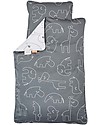 Done By Deer Set Copripiumino e Federa Sleepy - Grigio - Baby 100x70 cm - 100% Cotone Set Copripiumino