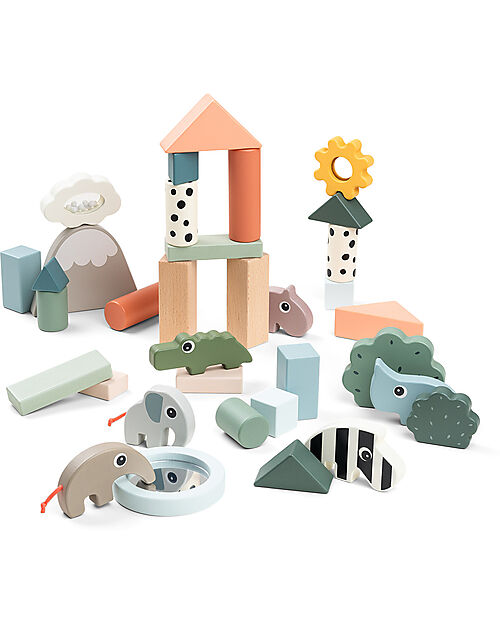 Done By Deer Set Costruzioni  34 Pezzi - Deer Friends - 18m+ Costruzioni in Legno