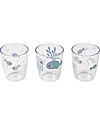 Done By Deer Set da 3 Mini-Bicchieri Yummy Sea Friends - Blu Bicchieri