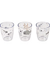 Done By Deer Set da 3 Mini-Bicchieri Yummy Sea Friends - Grigio/Mostarda Bicchieri