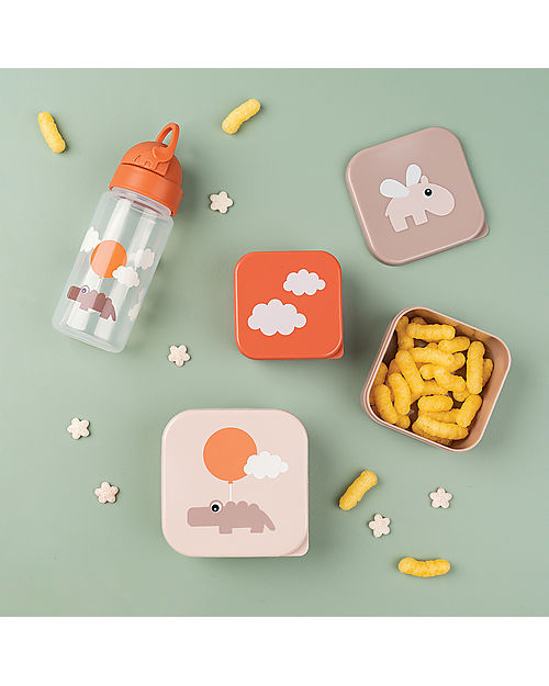 Done By Deer Set di 3 Contenitori Merenda - Happy Clouds - Cipria
 Porta Merenda