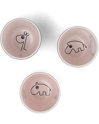 Done By Deer Set di 3 Mini Bicchieri Yummy - Deer Friends - Rosa Cipria Tazze e Bicchieri