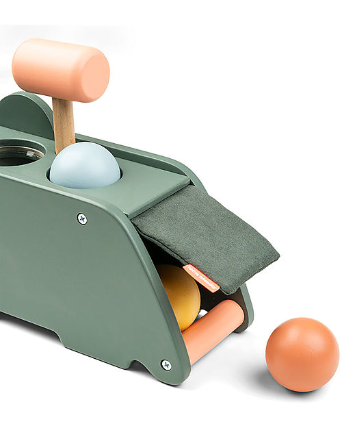 Done By Deer Set Gioco - Hammer Board - Croco - Verde - 27 x 13,5 x 9cm - in Legno Incastri in Legno