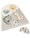 Done By Deer Set Gioco - Puzzle - Lalee - Sabbia - 20 x 18 cm - in Legno - 12m+ Incastri in Legno