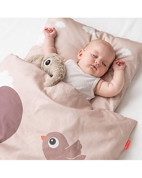 Done By Deer Set Letto Baby - Federa e Copripiumino - 70x100 cm - 100% Cotone - Cipria - Elphee - Set Copripiumino
