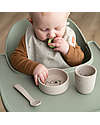 Done By Deer Set Pappa Birdee First Meal - 3 pezzi - Sabbia - in Silicone Set Pappa
