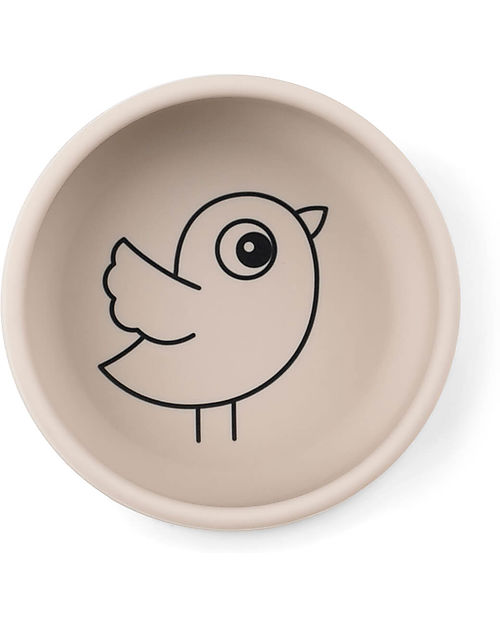 Done By Deer Set Pappa Birdee First Meal - 3 pezzi - Sabbia - in Silicone Set Pappa