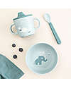 Done By Deer Set Pappa Foodie - Ciotola Tazza e Cucchiaio - Elphee - Blu - 100% PP Alimentare Set Pappa