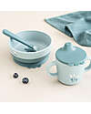 Done By Deer Set Pappa Foodie - Ciotola Tazza e Cucchiaio - Elphee - Blu - 100% PP Alimentare Set Pappa
