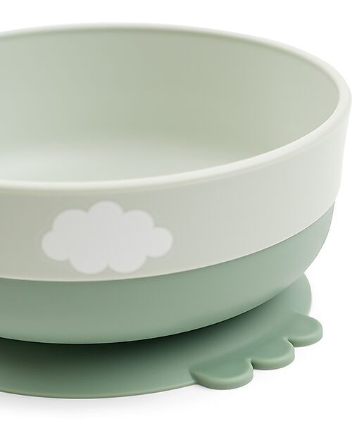 Done By Deer Set Pappa Foodie - Ciotola Tazza e Cucchiaio - Happy Clouds - Verde - 100% PP Alimentare Set Pappa