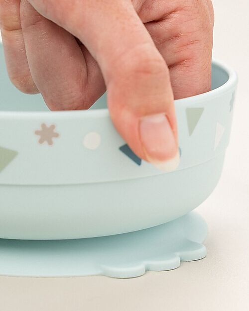 Done By Deer Set Pappa Foodie - Piatto Ciotola e Tazza - Celebration - Blu - 100% PP Alimentare Set Pappa