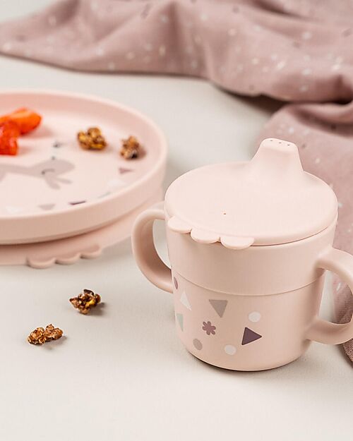 Done By Deer Set Pappa Foodie - Piatto Ciotola e Tazza - Celebration - Cipria - 100% PP Alimentare Set Pappa