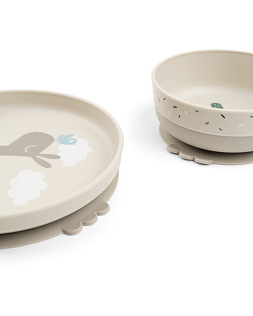Done By Deer Set Pappa Foodie - Piatto Ciotola e Tazza - Lalee - Sabbia - 100% PP Alimentare Set Pappa