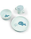 Done By Deer Set Pappa Foodie - Piatto Ciotola e Tazza - Wally - Blu - 100% PP Alimentare Set Pappa
