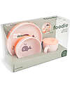 Done By Deer Set Pappa Foodie - Piatto Ciotola e Tazza - Wally - Rosa Cipria - 100% PP Alimentare Set Pappa