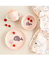 Done By Deer Set Pappa Foodie - Piatto Ciotola e Tazza - Wally - Rosa Cipria - 100% PP Alimentare Set Pappa