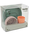 Done By Deer Set Pappa - Piatto Ciotola e Tazza - Croco - Colore Mix - Silicone Alimentare Set Pappa