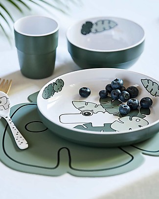 Done By Deer Set Pappa Tiny Tropics, Verde - 5 Pezzi Set Pappa