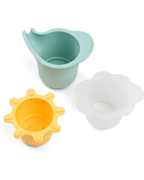 Done By Deer Set per Giochi Con Acqua - Elphee - 3 Pezzi - Impilabili - 12m+ Giochi da Spiaggia