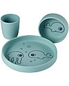 Done By Deer Set per la Pappa in Silicone Alimentare - Amici del Mare Blu Set Pappa