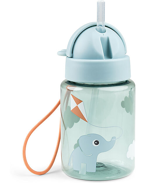 Done By Deer Set Porta Merenda Box Portapranzo e Cannuccia - Blu - Perfetto per Asilo e Gite Fuori Porta Set Pappa