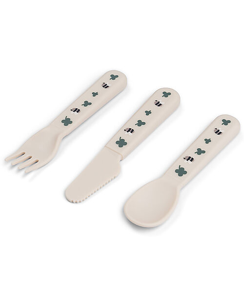 Done By Deer Set Posate da Apprendimento - Tiny Farm - Sabbia Posate